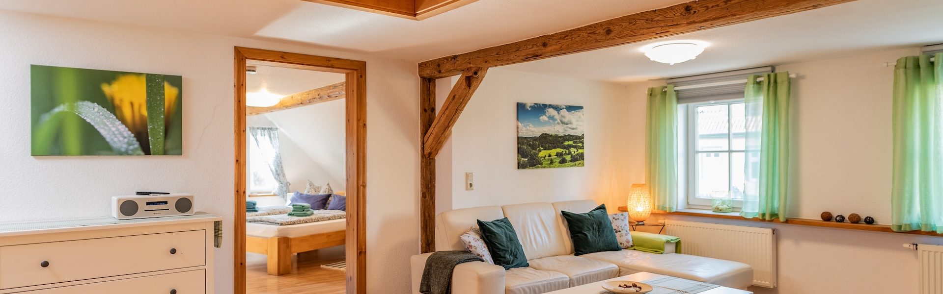 Ferienwohnung Schwalbennest - Wohnbereich