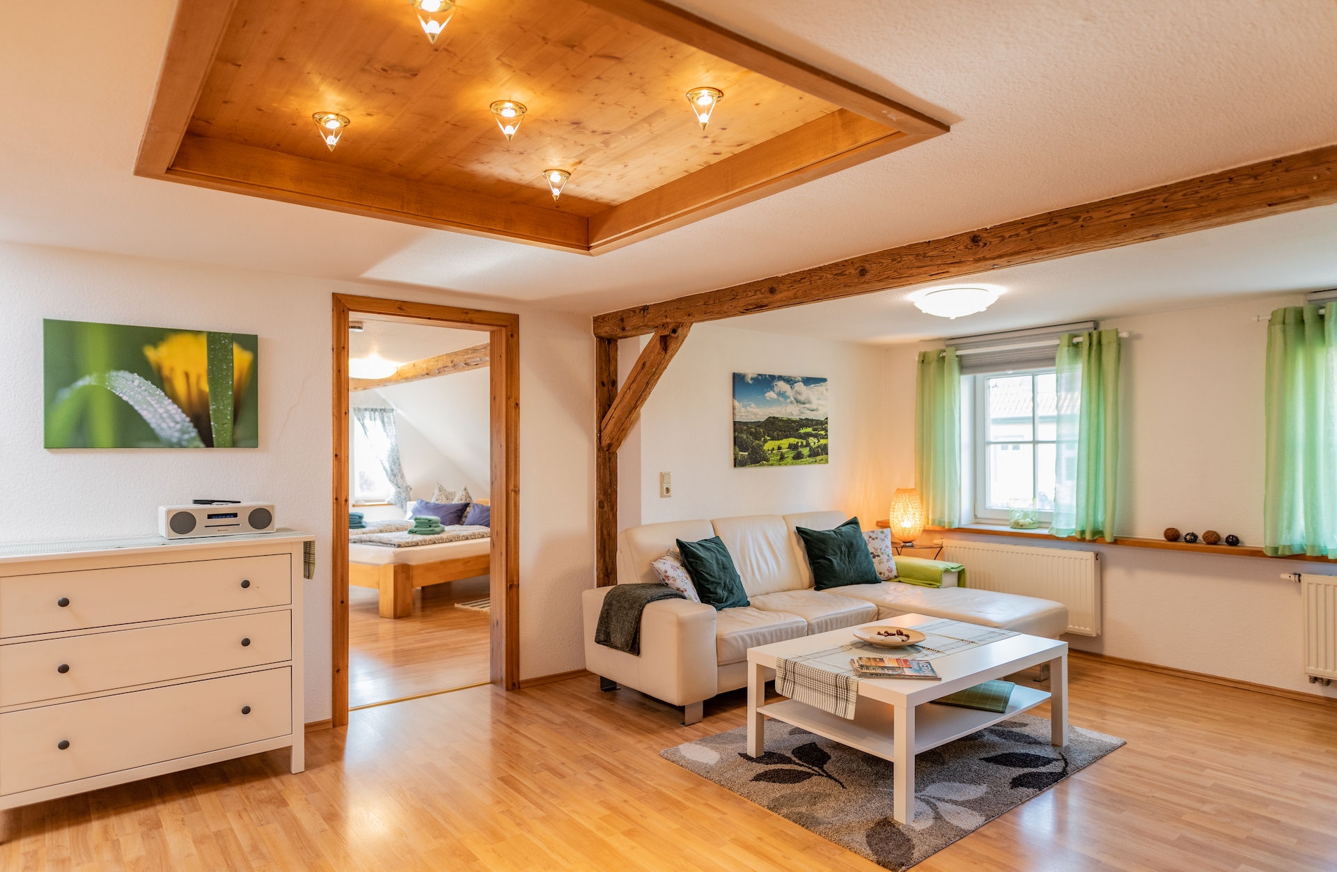 Ferienwohnung Schwalbennest - Wohnbereich